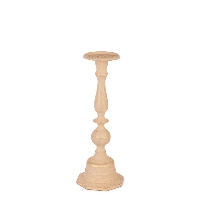 PORTACANDELA 1P JONETTE BEIGE H.38